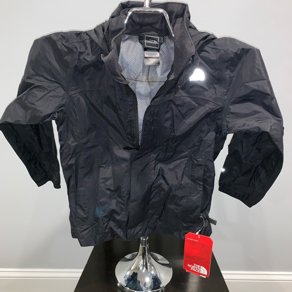 NWT The North Face Black Grey ZIP Hodded Jacket m